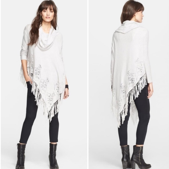 Free People Temptress Cowl Neck Sweater Poncho - Picture 2 of 13